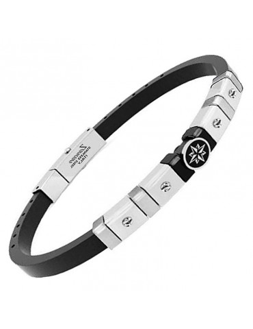 Zancan Bracelet - Hi-Teck - Compass Rose - White Zircons - EHB411