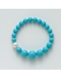 Bracciale Miluna - Terra e Mare con Agglomerato Turchese e Perla 9,5-10 mm - PBR1797