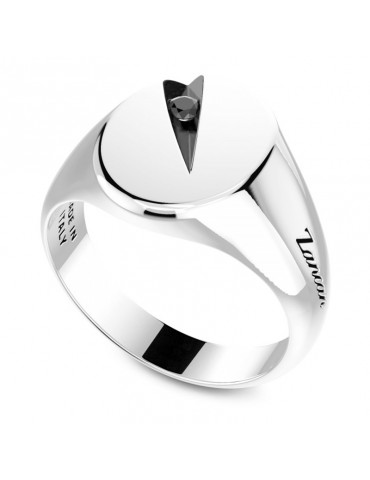Zancan Ring - Insignia 925 - 925% Silver - Black Spinel -ESA051
