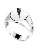 Zancan Ring - Insignia 925 - 925% Silver - Black Spinel -ESA051