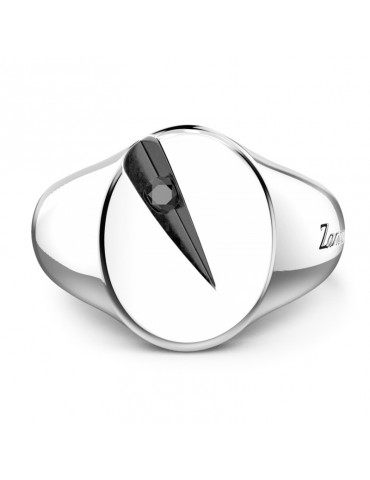 Zancan Ring - Insignia 925 - 925% Silver - Black Spinel -ESA051 2