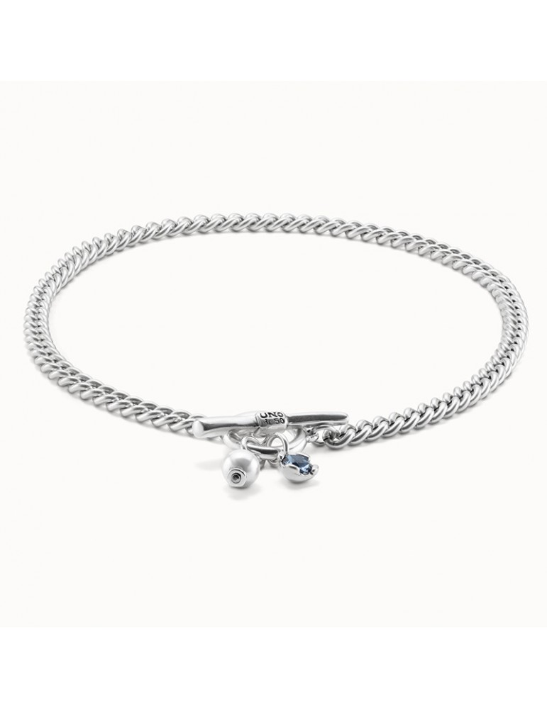 Uno de 50 Necklace - Charismatic - Choker - Blue Crystal - COL1855BPLMTL0U
