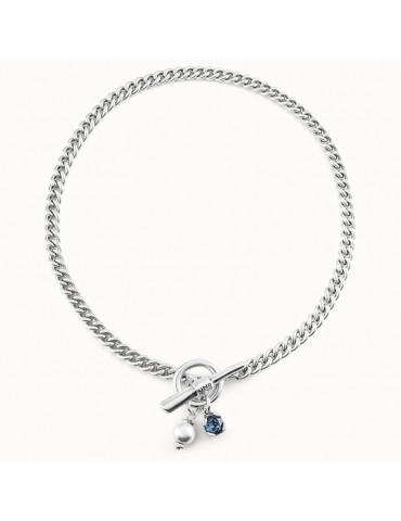 Uno de 50 Necklace - Charismatic - Choker - Blue Crystal - COL1855BPLMTL0U 2
