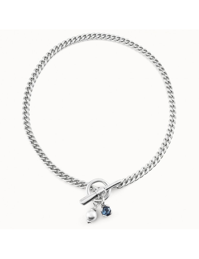 Uno de 50 Necklace - Charismatic - Choker - Blue Crystal - COL1855BPLMTL0U