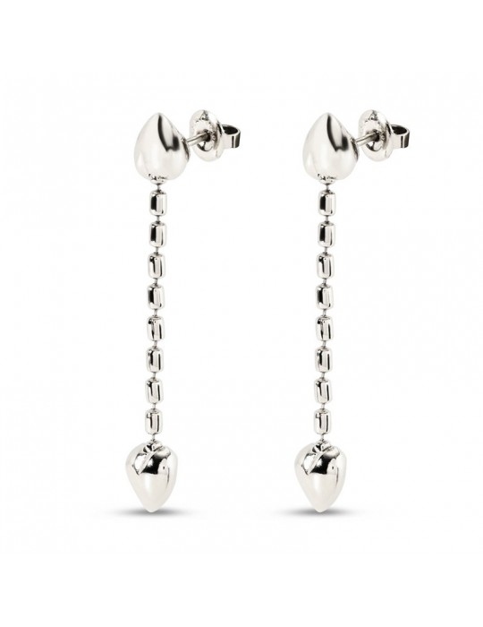 Uno de 50 earrings - Be Loved -Silver-Chain-Hearts-PEN0935MTL0000U