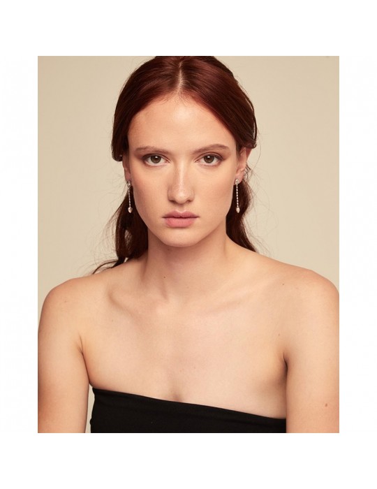 Uno de 50 earrings - Be Loved -Silver-Chain-Hearts-PEN0935MTL0000U