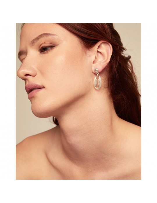 Orecchini Uno de 50 - Silver - Maglia Media Pendente - PEN0936MTL0000U