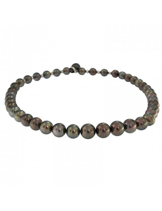 Coscia Women's Necklace with Tahitian Pearls and Diamonds - 0
