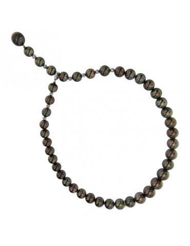 Collana Coscia - Perle Tahiti 9 - 12 mm - Diamanti 3,20 Ct - P865 2