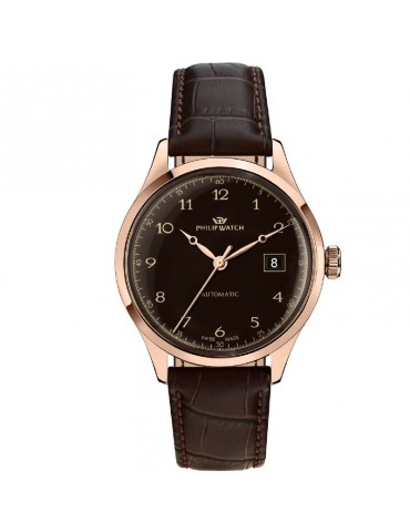 Philip Watch Men's Watch - Museum Automatic 40mm Brown Rose Gold - 0