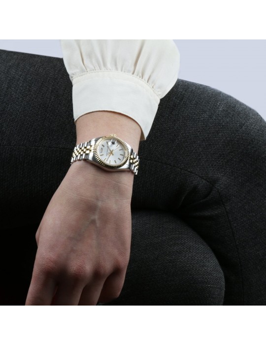 Orologio Philip Watch Donna - Caribe Tempo e Data 31mm Argento Gold - R8253107519