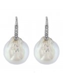 Coscia Earrings with Baroque Australia Pearls and Diamonds for Women - 0