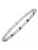 Zancan Bracelet - Insignia 925 - Venetian Mesh-Blue Stones-ESB314BL