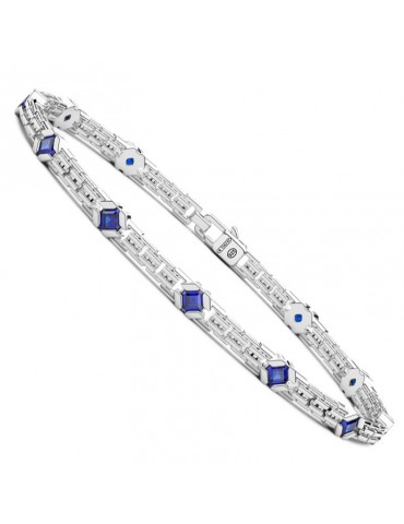 Bracciale Zancan - Insignia 925 - Maglia Veneziana-Pietre Blu-ESB314BL 2