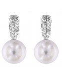 Coscia Pearl's Earrings - Australian South Sea in White Gold with Diamonds - 0