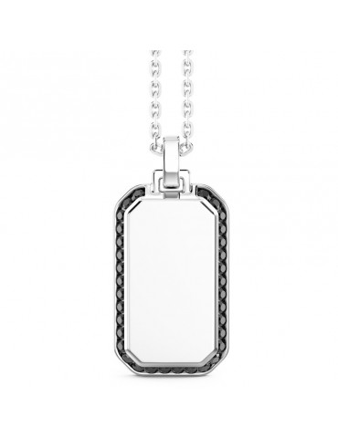 Zancan Necklace - Insignia 925 -Hexagonal Element-Black Spinels-ESC117