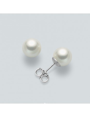 Orecchini Nimei - Oro Bianco - Perle Akoya Antiqua 8,5 - 9  mm-PAA859BN