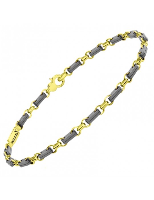 Zancan Bracelet - Eternity Titanium - Titanium-18 kt Yellow Gold-ETB207G