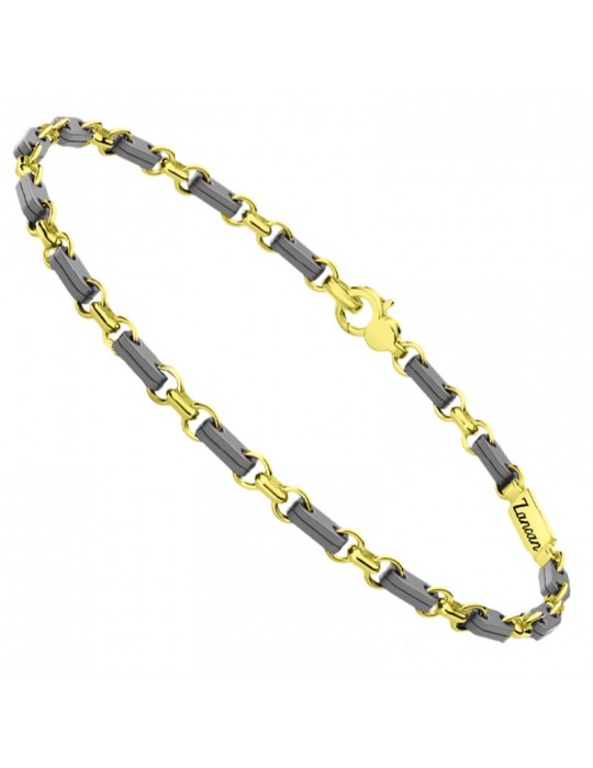 Zancan Bracelet - Eternity Titanium - Titanium-18 kt Yellow Gold-ETB207G