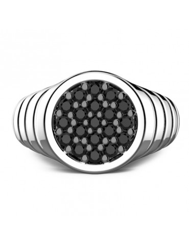 Zancan Ring - Cosmopolitan - 925% Silver - Black Spinels - EXA174 2