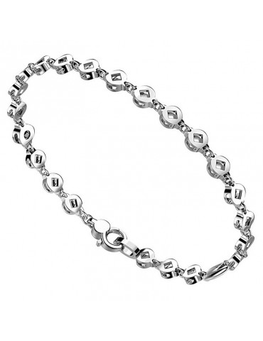 Zancan Bracelet - Insignia 925 - Round Links - Diamond Opening - EXB594 2