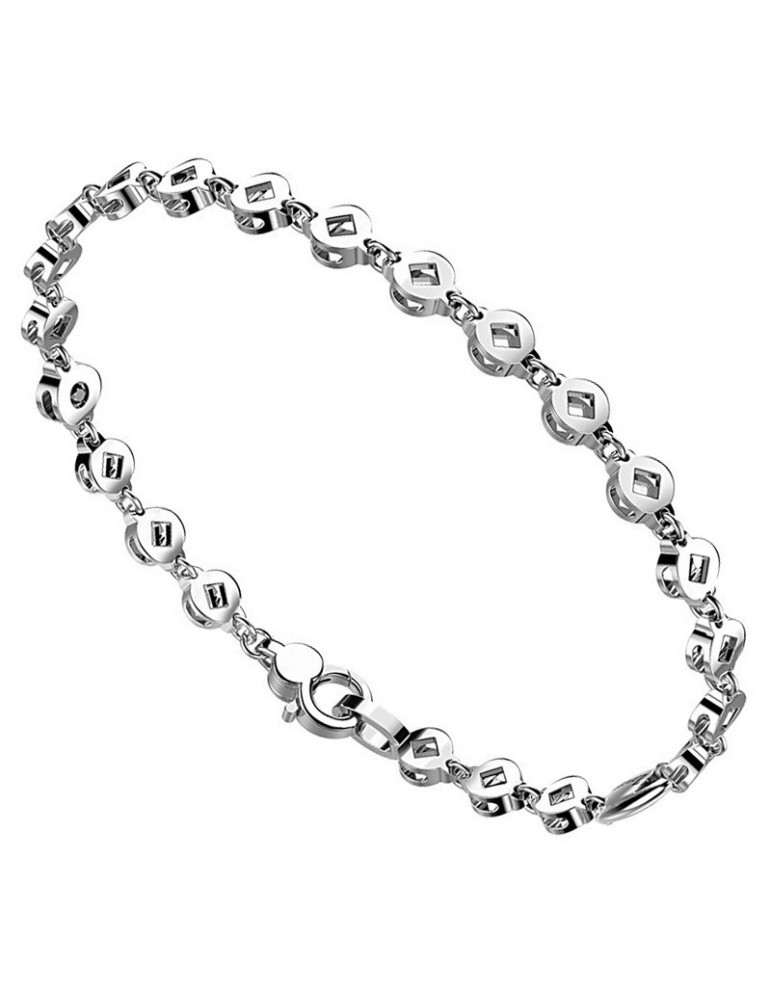 Bracciale Zancan - Insignia 925 - Maglie Tonde-Apertura a Rombo-EXB594