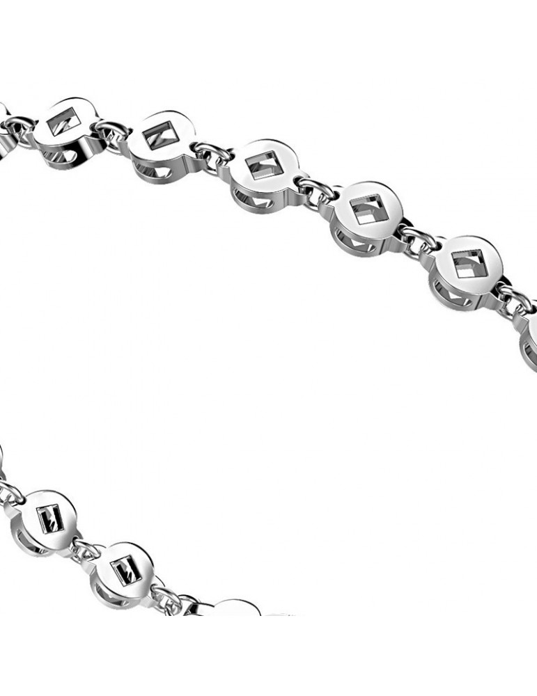 Bracciale Zancan - Insignia 925 - Maglie Tonde-Apertura a Rombo-EXB594
