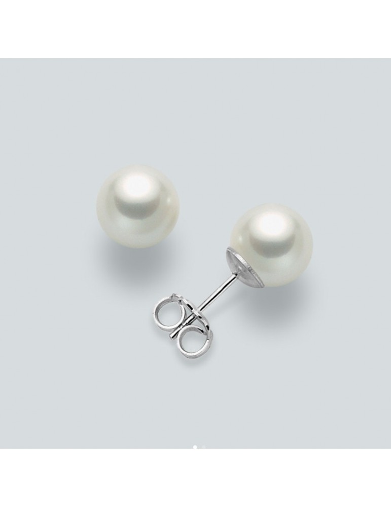 Orecchini Nimei - Oro Bianco - Perle Akoya Gold 8,5 - 9 mm-PAK859BN