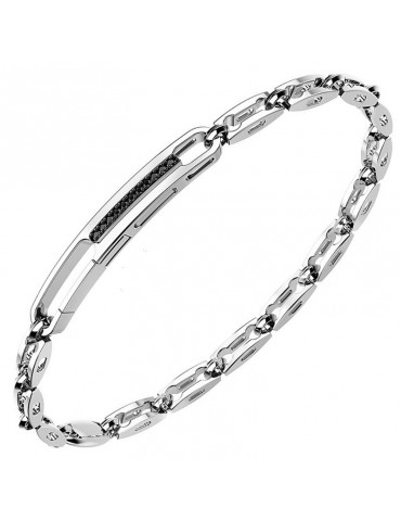 Bracciale Zancan - Maglie - Argento 925% - Spinelli Neri - EXB600