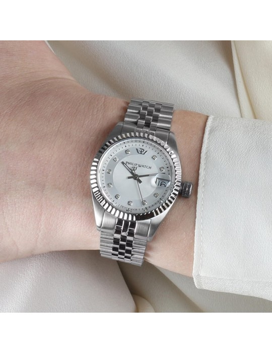 Philip Watch - Caribe 31mm Silver with Natural Diamonds - 0