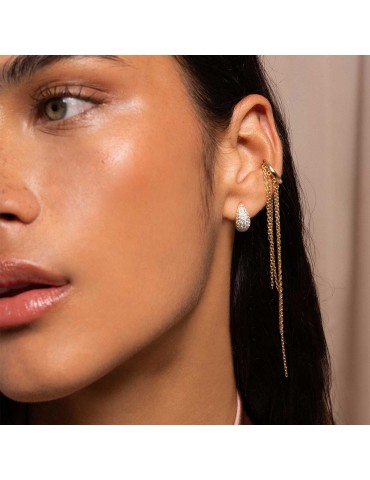 Rue Des Mille Earrings - Cleo - Earcuff - Pendants-Fringes-EARZ026M1AU 2