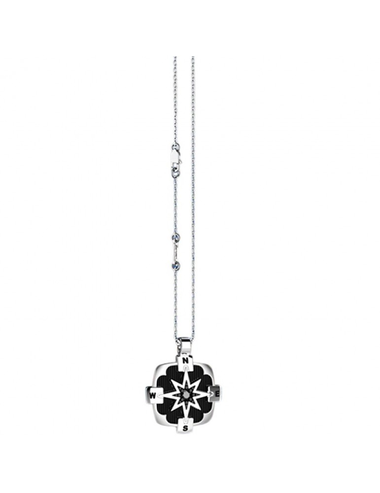 Zancan Necklace - Kompass - 925% Silver - Compass Rose - EXC548