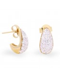 Orecchini Rue Des Mille - Cleo Gold -Goccia-Zirconi Bianchi-ORZ026M7AU