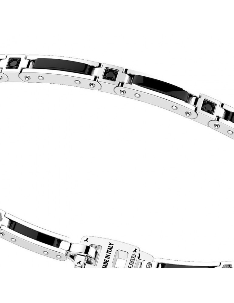 Bracciale Zancan - Argento 925% - Ceramica - Spinelli Neri - KXB045N