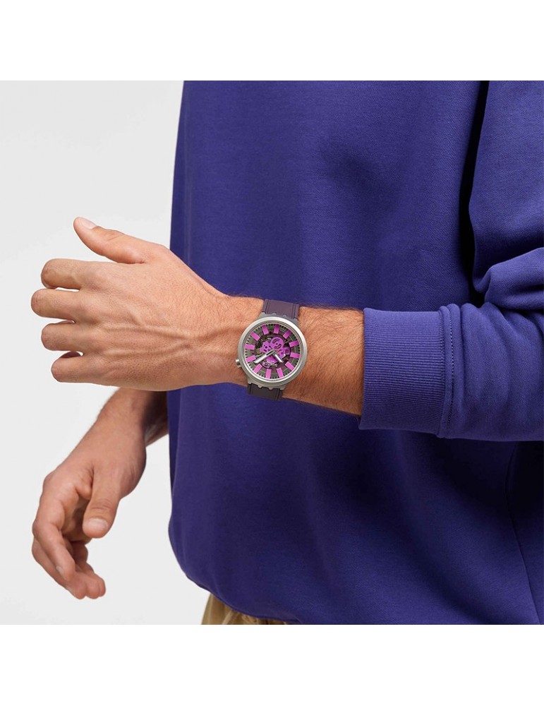 Orologio Swatch - Essentials -Audacious Acai-47mm-Trasparente-SB07S120