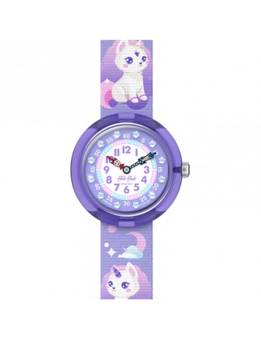 Orologio Flik Flak - Cosmicat - Viola - 32mm - Gatti Unicorno-ZFBNP233