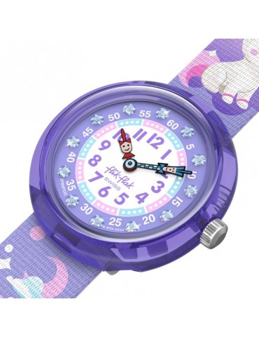 Orologio Flik Flak - Cosmicat - Viola - 32mm - Gatti Unicorno-ZFBNP233 2