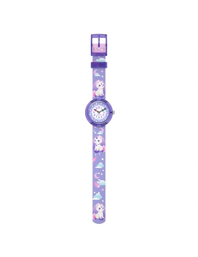 Flik Flak Watch - Cosmicat - Purple - 32mm - Unicorn Cats-ZFBNP233