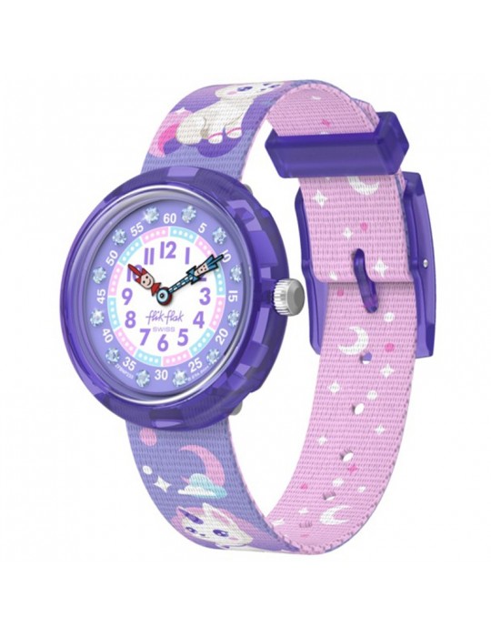 Flik Flak Watch - Cosmicat - Purple - 32mm - Unicorn Cats-ZFBNP233