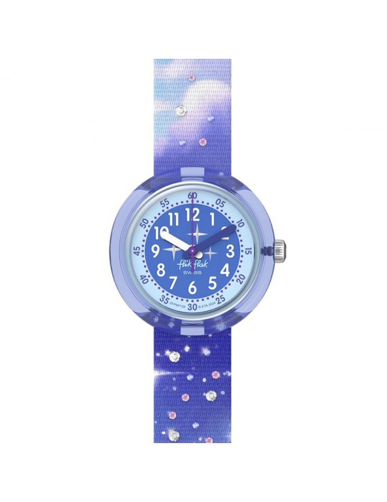 Flik Flak watch-Mystic Clouds-Solo Tempo-32mm-Purple and Blue-ZFPNP158
