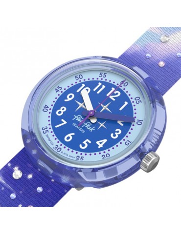 Orologio Flik Flak-Mystic Clouds-Solo Tempo-32mm-Viola e Blu-ZFPNP158 2