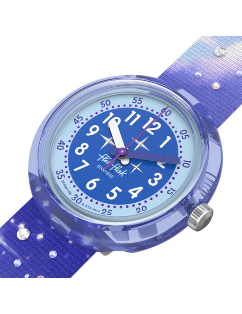 Flik Flak watch-Mystic Clouds-Solo Tempo-32mm-Purple and Blue-ZFPNP158