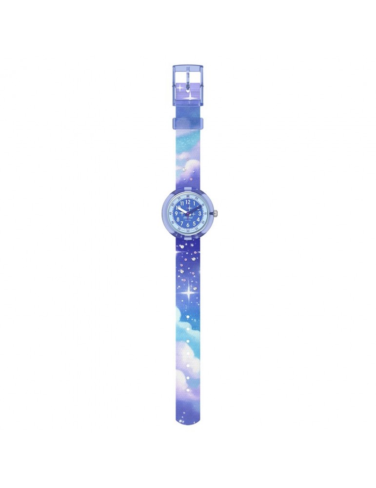 Flik Flak watch-Mystic Clouds-Solo Tempo-32mm-Purple and Blue-ZFPNP158
