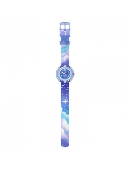 Flik Flak watch-Mystic Clouds-Solo Tempo-32mm-Purple and Blue-ZFPNP158