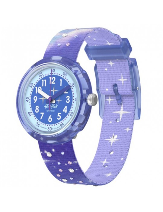 Flik Flak watch-Mystic Clouds-Solo Tempo-32mm-Purple and Blue-ZFPNP158