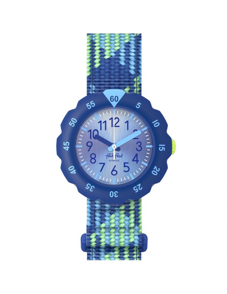 Orologio Flik Flak  - Loop in Blue - Blu - 35mm - Multicolore-ZFPSP074