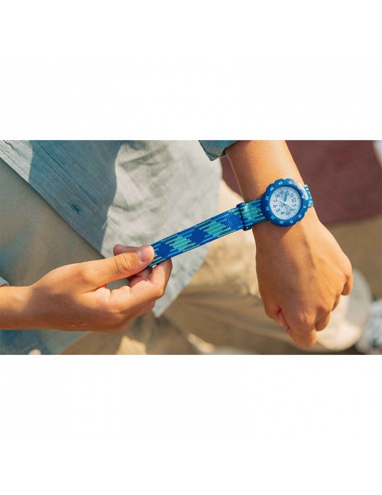 Orologio Flik Flak  - Loop in Blue - Blu - 35mm - Multicolore-ZFPSP074