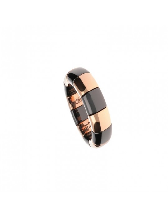 Anello Roberto Demeglio - Aura in Ceramica Nera Lucida e Dorata Rosa - AUPU1R1N Anello Roberto Demeglio - Aura in Ceramica Nera Lucida e Dorata Rosa - AUPU1R1N