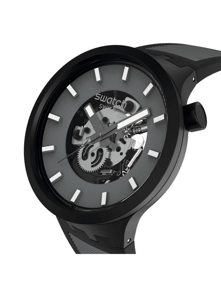 Orologio Swatch - Past The Horizon - Nero - 47mm - Grigio - SB05B113