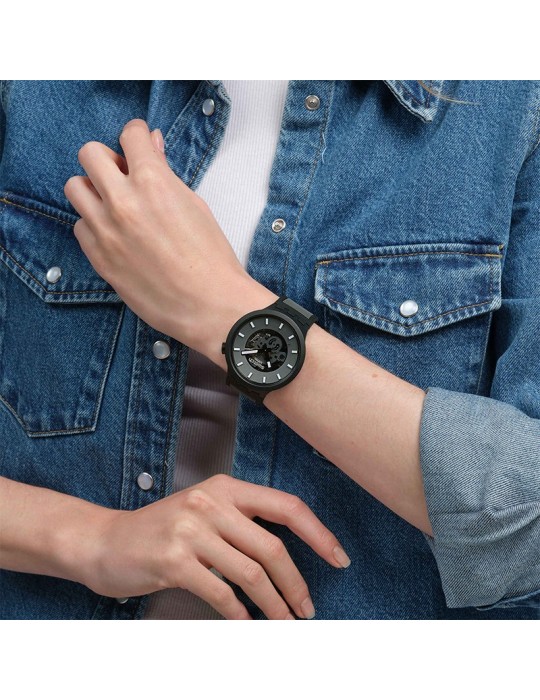 Orologio Swatch - Past The Horizon - Nero - 47mm - Grigio - SB05B113